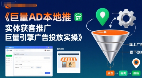 巨量AD本地推实体获客推广，巨量引擎广告投放实操-副业项目资源网