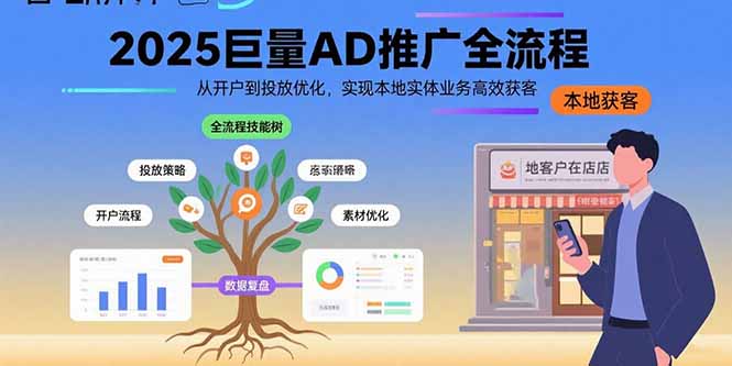 2025巨量AD推广全流程，从开户到投放优化，实现本地实体业务高效获客-副业项目资源网