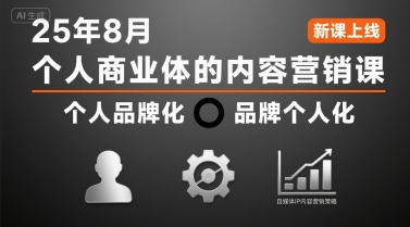 个人商业体的内容营销课25年8月，个人品牌化，品牌个人化，自媒体ip内容营销策略-副业项目资源网