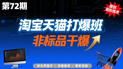 淘宝天猫打爆班原创高阶技术第72期，非标品干爆-副业项目资源网