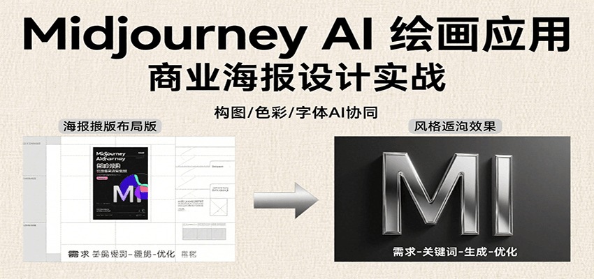 Midjourney AI绘画应用，关键词指令解析、漫画头像制作、海报设计、3D人物生成等-副业项目资源网