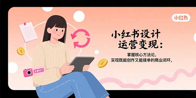 小红书设计运营变现：掌握核心方法论，实现既能创作又能接单的商业闭环-副业项目资源网