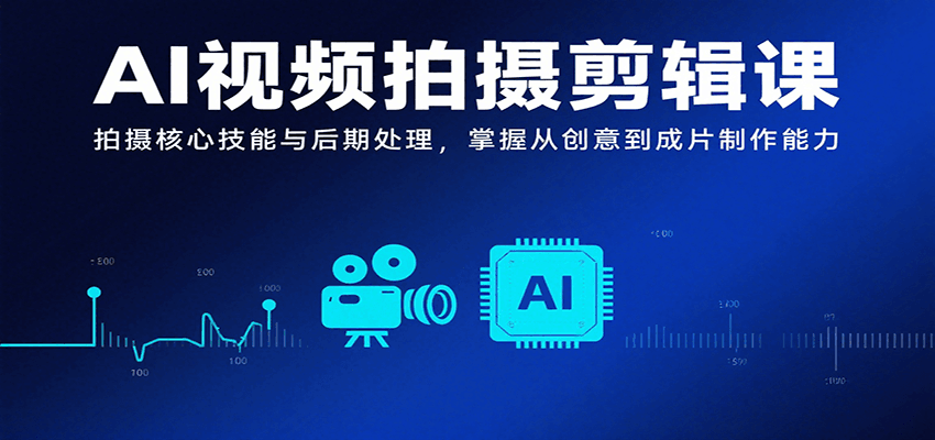 AI视频拍摄剪辑课，拍摄核心技能与后期处理，掌握从创意到成片制作能力-副业项目资源网
