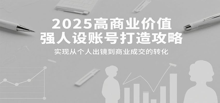 2025高商业价值强人设账号打造攻略，实现从个人出镜到商业成交的转化-副业项目资源网