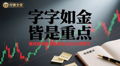 付费文章：字字如金 皆是重点， 看完后 你就清楚该怎么在大A布局了-副业项目资源网