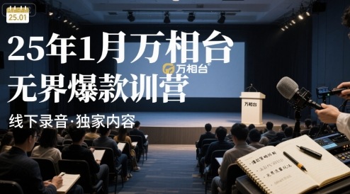 25年1月万相台无界爆款特训营线下录音-副业项目资源网