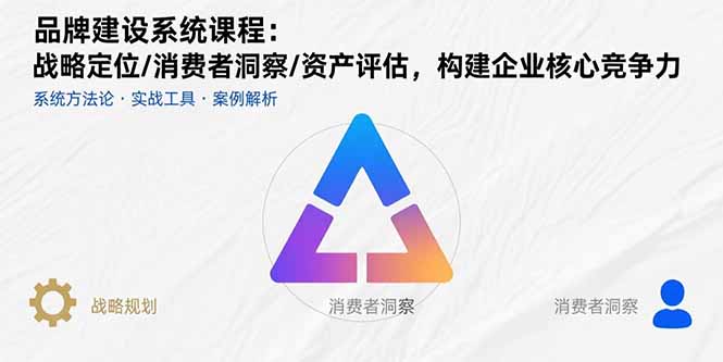 品牌建设系统课程：战略定位/消费者洞察/资产评估，构建企业核心竞争力-副业项目资源网