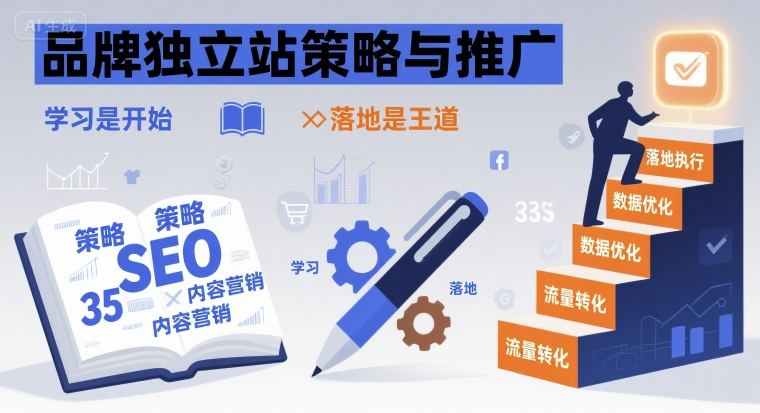 品牌独立站策略与推广，学习是开始，落地是王道-副业项目资源网