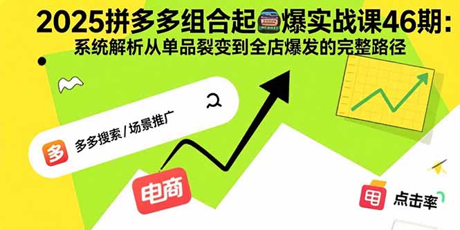2025拼多多组合起爆实战课46期：系统解析从单品裂变到全店爆发的完整路径-副业项目资源网