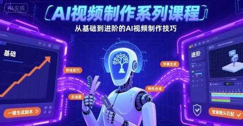 AI视频制作系列课程，从基础到进阶的AI视频制作技巧全涵盖-副业项目资源网