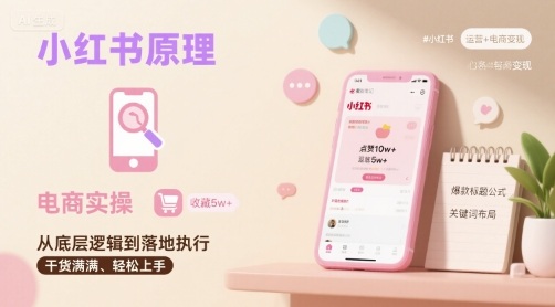 小红书原理以及详细实操流程，小红书电商教程-副业项目资源网