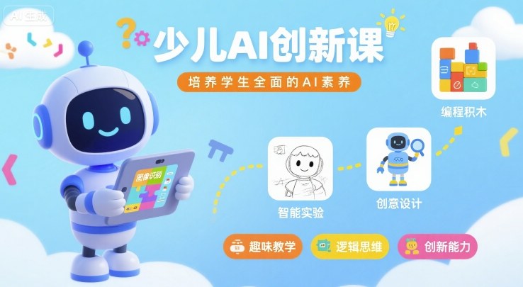 少儿AI创新课，培养学生全面的AI素养-副业项目资源网