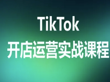 TikTok开店运营实战课程，TK跨境电商实操全流程-副业项目资源网