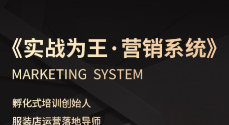 老杨·服装老板必修课《实战为王-营销系统》实现业绩被动式增长-副业项目资源网