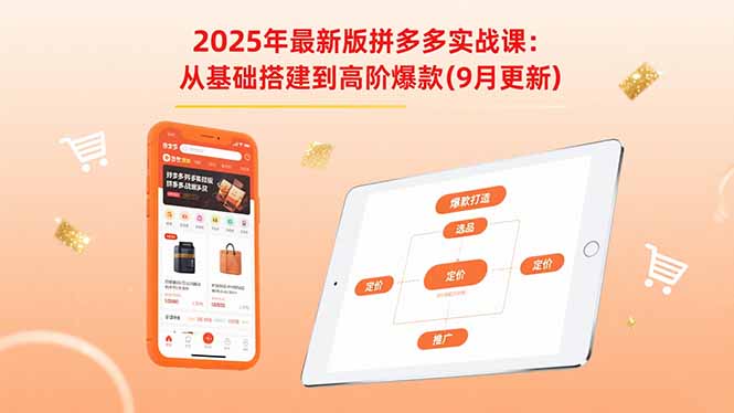 2025年最新版拼多多实战课：从基础搭建到高阶爆款(9月更新-副业项目资源网