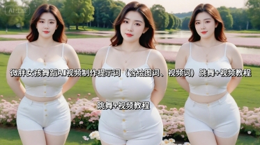 微胖女孩舞蹈AI视频制作提示词(含绘图词、视频词) 跳舞+视频教程-副业项目资源网