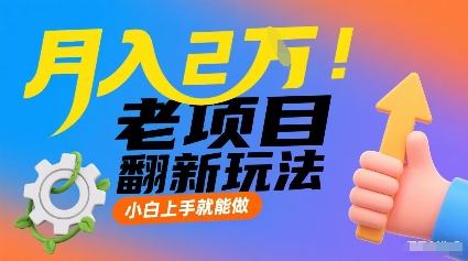 月入2W！老项目翻新玩法，小白上手就能做，非常容易上手-副业项目资源网