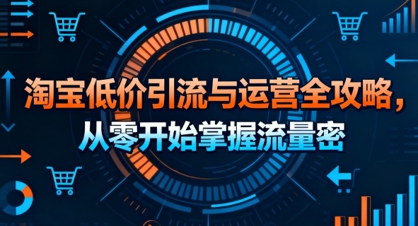 淘宝低价引流与运营全攻略，从零开始掌握流量密码-副业项目资源网