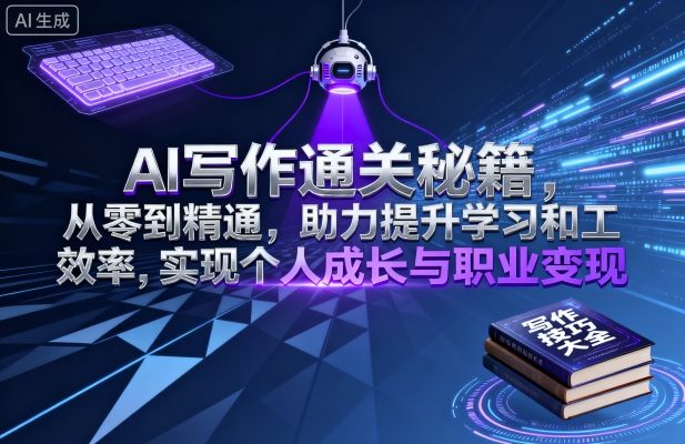 AI写作通关秘籍，从零到精通，助力提升学习和工作效率，实现个人成长与职业变现-副业项目资源网