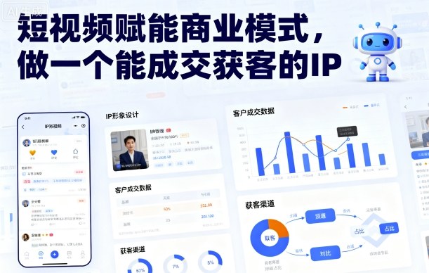 短视频赋能商业模式，做一个能成交获客的IP-副业项目资源网