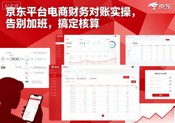京东平台电商财务对账实操，告别加班，搞定核算-副业项目资源网