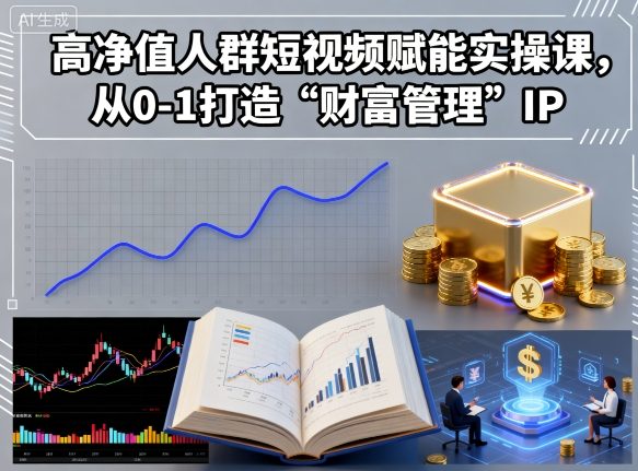 高净值人群短视频赋能实操课，从0-1打造“财富管理”IP-副业项目资源网