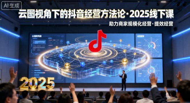 云图视角下的抖音经营方法论，2025线下课，助力商家规模化经营，提效经营(录音+字幕)-副业项目资源网
