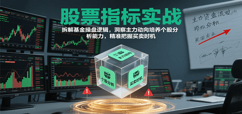 股票指标实战，基金操盘逻辑拆解，洞察主力动向培养个股分析能力把握买卖时机(更新)-副业项目资源网