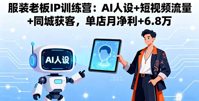 服装老板IP训练营：AI人设+短视频流量+同城获客，单店月净利+6.8万-副业项目资源网