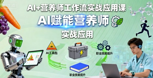 AI+营养师工作流实战应用课，AI赋能营养师-副业项目资源网