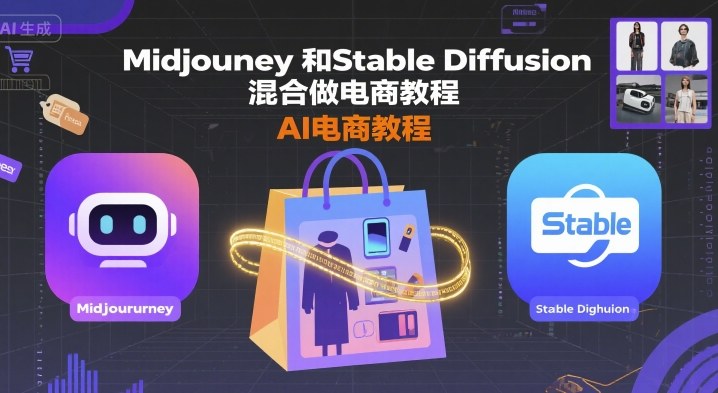 Midjourney和Stable Diffusion混合做电商教程-ai电商教程-副业项目资源网