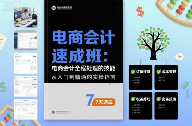 电商会计速成班，电商会计全程处理的技能-副业项目资源网