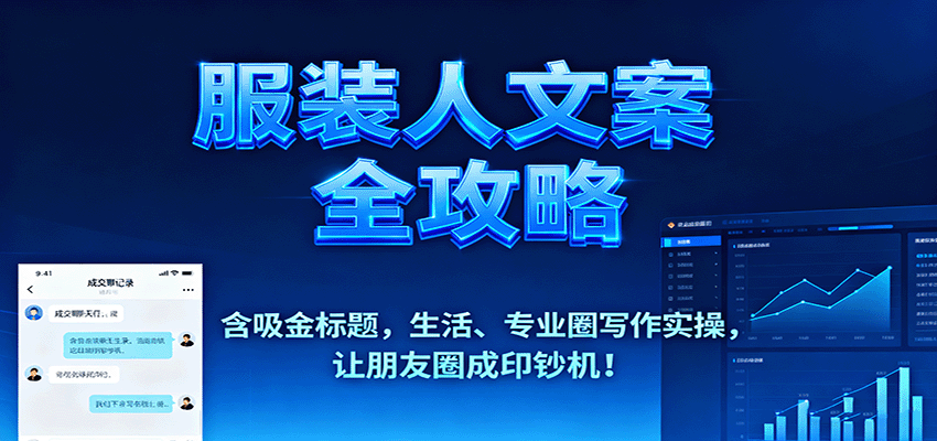 服装人文案全攻略，含吸金标题，生活、专业圈写作实操，让朋友圈成印钞机！-副业项目资源网