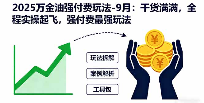 2025万金油强付费玩法-9月：干货满满，全程实操起飞，强付费最强玩法-副业项目资源网