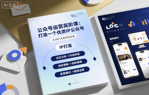 公众号运营高阶课，打造一个优质IP公众号-副业项目资源网
