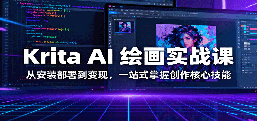 Krita AI 绘画实战课：从安装部署到变现，一站式掌握创作核心技能-副业项目资源网