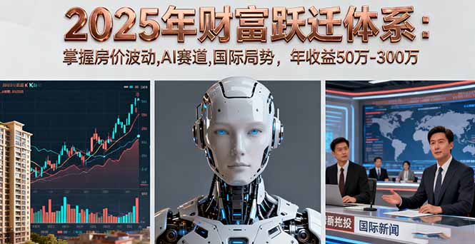 2025年财富跃迁体系：掌握房价波动,AI赛道,国际局势，年收益50万-300万-副业项目资源网