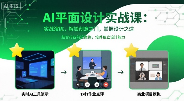 AI平面设计实战课，实战演练，解锁创意之门，掌握设计之道-副业项目资源网