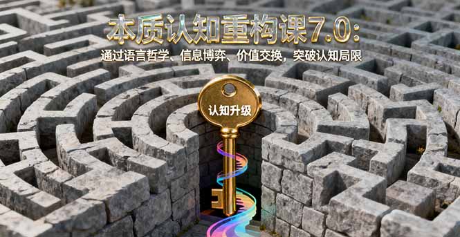 本质认知重构课7.0：通过语言哲学、信息博弈、价值交换，突破认知局限-副业项目资源网