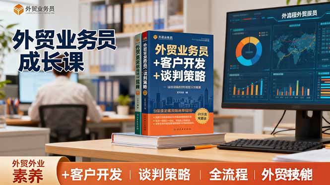 外贸业务员成长课：职业素养+客户开发+谈判策略、掌握全流程外贸技能-副业项目资源网
