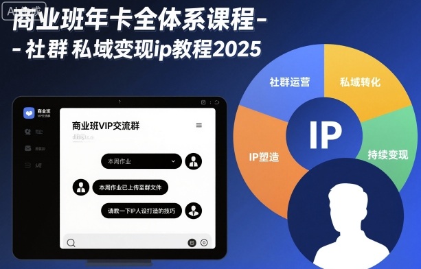 商业班年卡全体系课程-社群私域变现ip教程2025-副业项目资源网