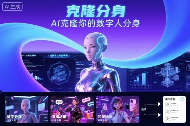 AI数字人认知实操课，克隆你的数字人分身-副业项目资源网