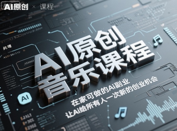 AI原创音乐课程，在家可做的Ai副业，让Ai给所有人一次新的创业机会-副业项目资源网