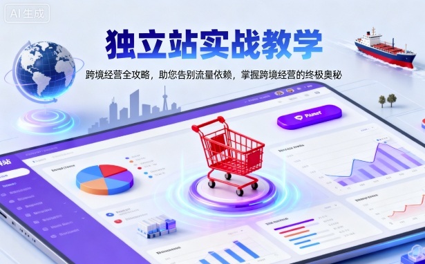 独立站实战教学，跨境经营全攻略，助您告别流量依赖，掌握跨境经营的终极奥-副业项目资源网