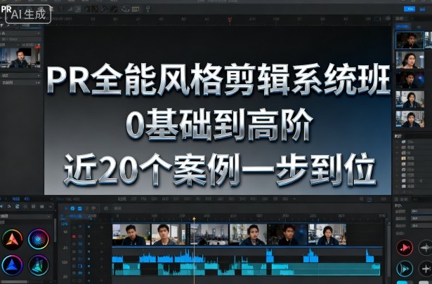 PR全能风格剪辑系统班，0基础到高阶，近20个案例一步到位-副业项目资源网