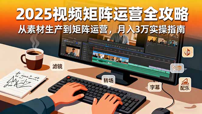 2025短视频矩阵运营全攻略：从素材生产到矩阵运营，月入3万实操指南-副业项目资源网