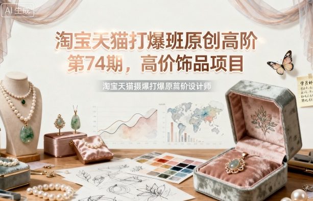 淘宝天猫打爆班原创高阶第74期，高价饰品项目-副业项目资源网