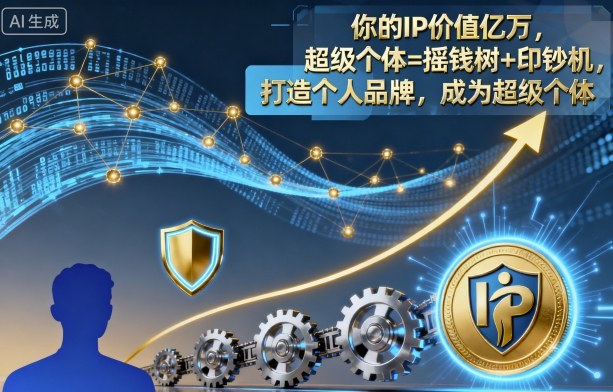你的IP价值亿万，超级个体=摇钱树+印钞机，打造个人品牌，成为超级个体-副业项目资源网