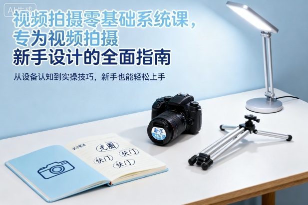 视频拍摄零基础系统课，专为视频拍摄新手设计的全面指南-副业项目资源网