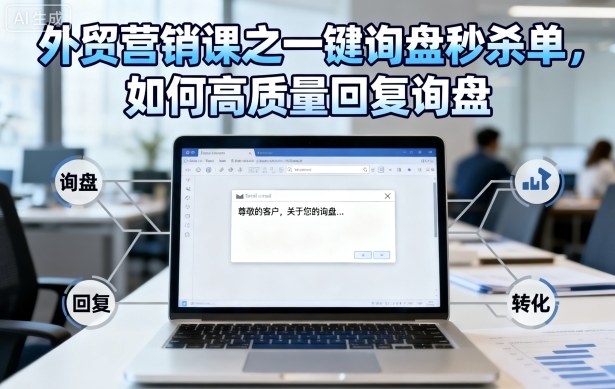 外贸营销课之一键询盘秒杀单，如何高质量回复询盘-副业项目资源网